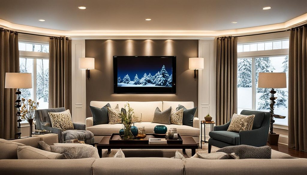 personalização de atmosfera com iluminação